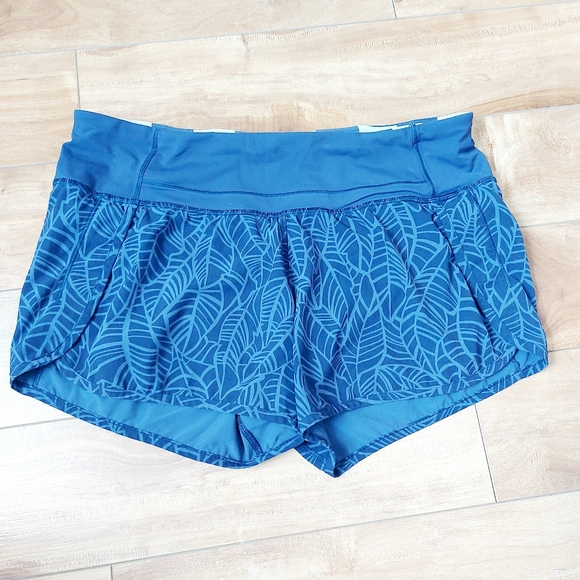 Lululemon Run Times Shorts pretty palm cadet greyvy/cadet blue - Picture 3 of 13